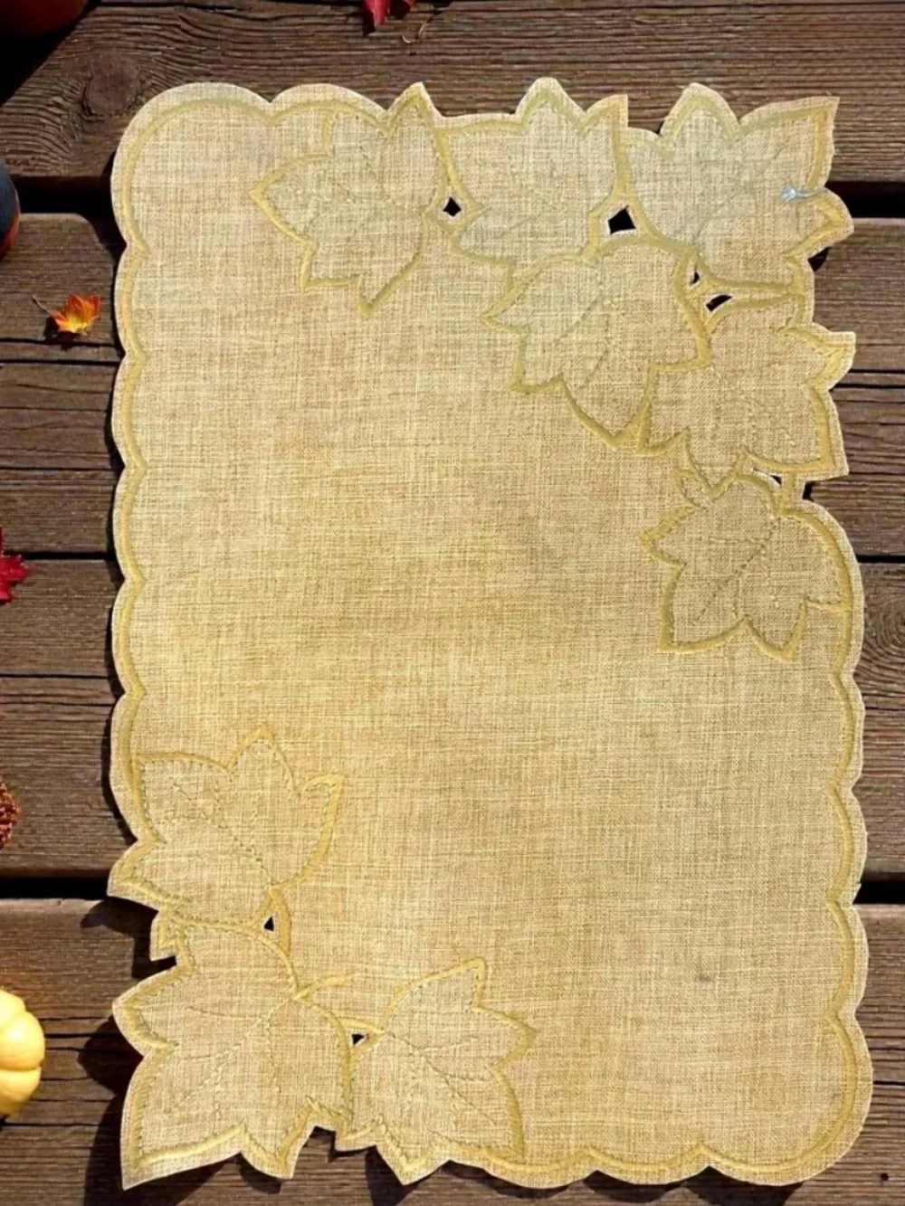 Autumn Leaf Embroidered Placemat hobby looby 6 pieces total